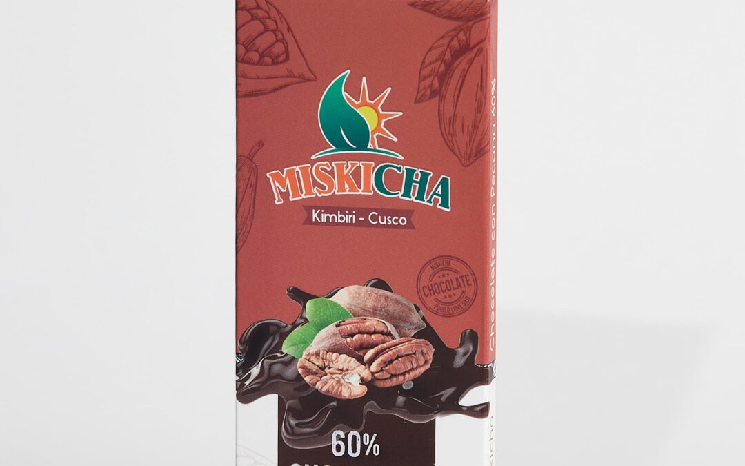 Chocolate con pecana 60% cacao