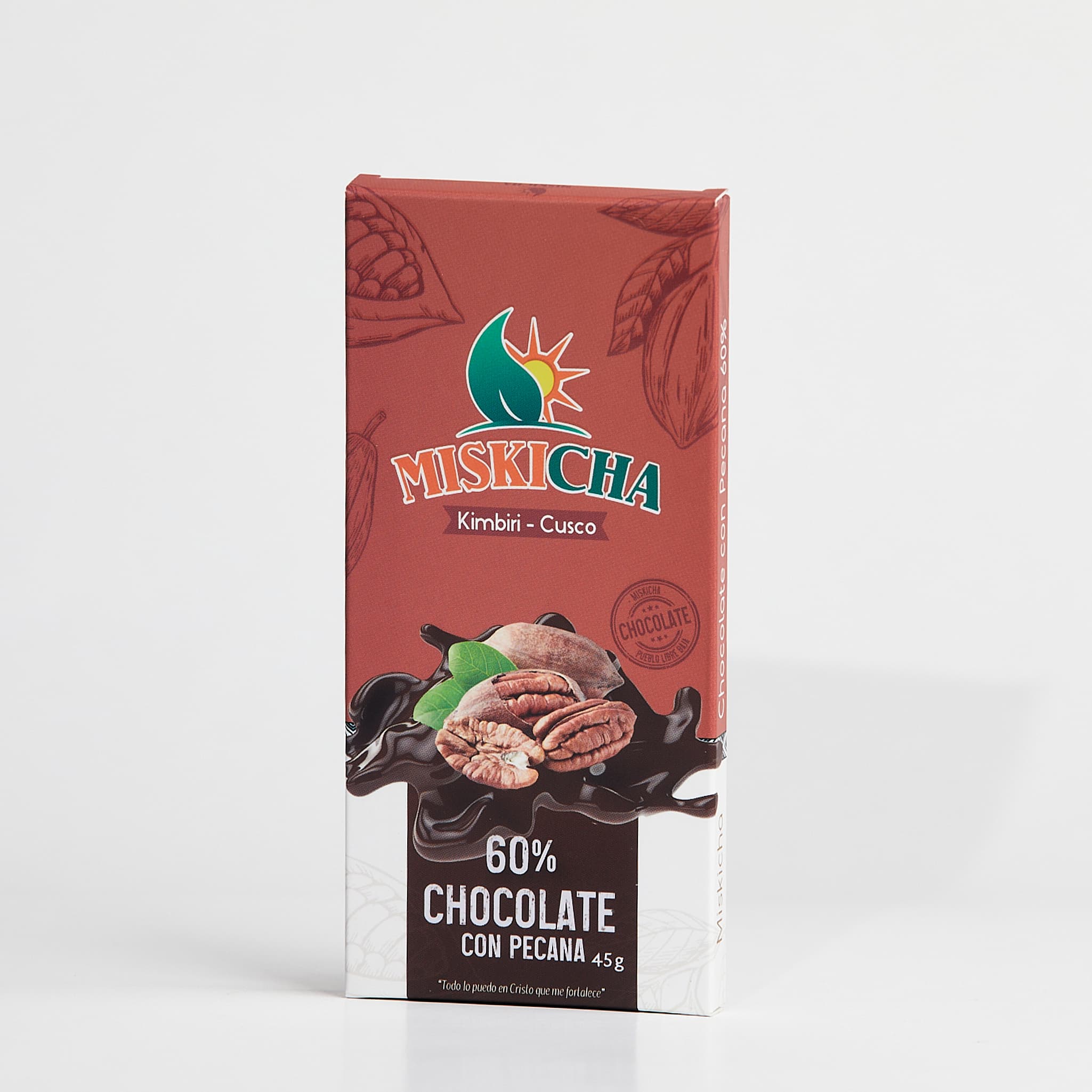 Chocolate con pecana 60% cacao