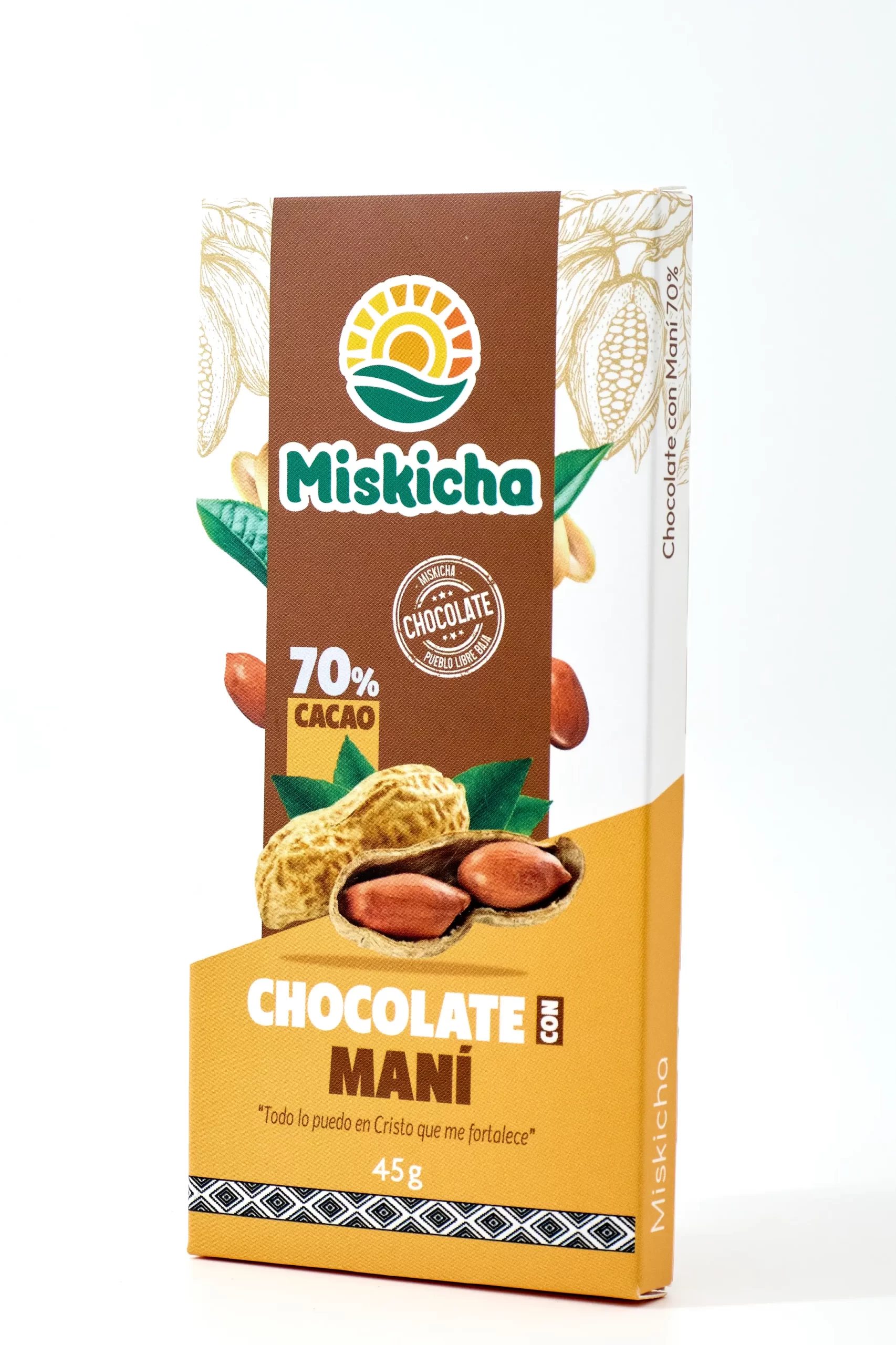 Chocolate con maní 70% cacao - Imagen 3