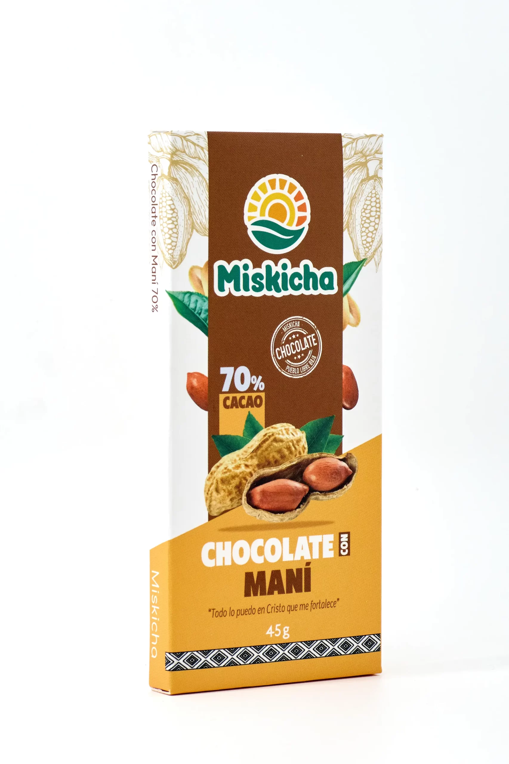 Chocolate con maní 70% cacao - Imagen 2