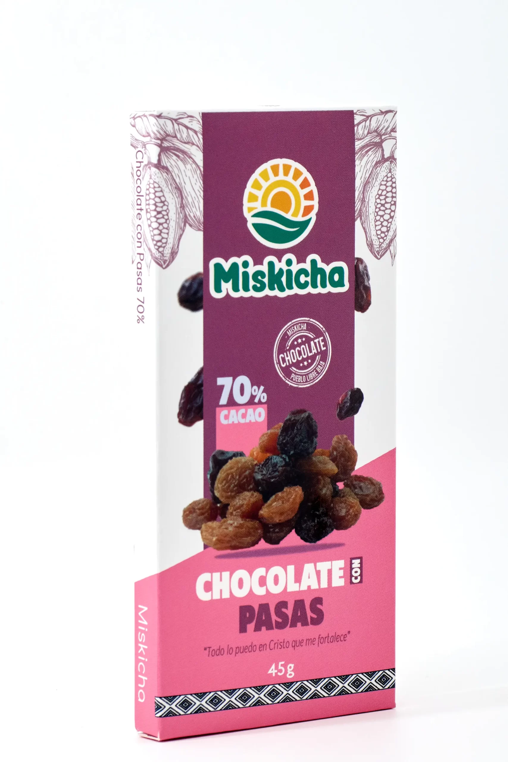 Chocolate de pasas 70% cacao - Imagen 2