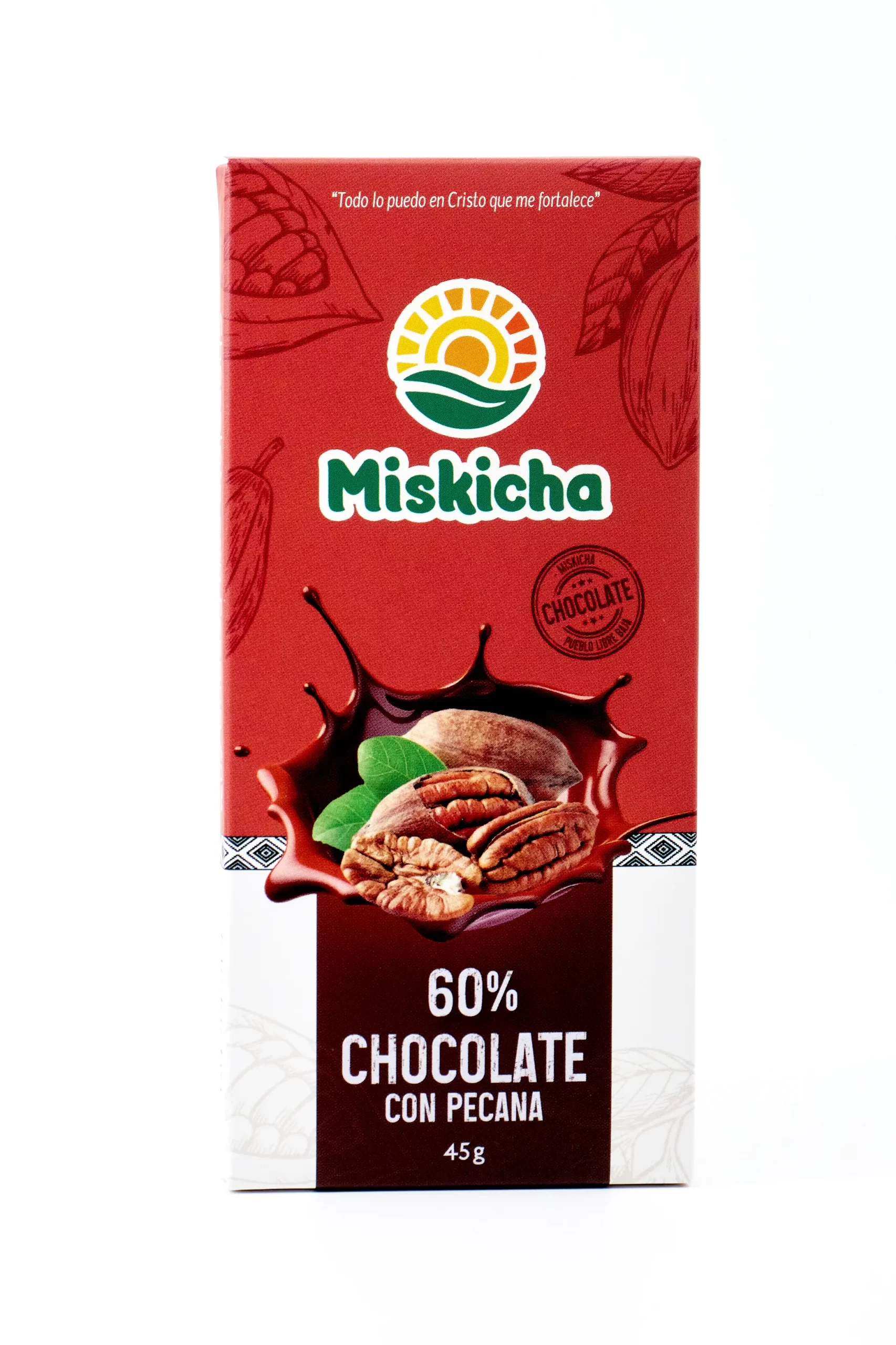Chocolate con pecana 60% cacao
