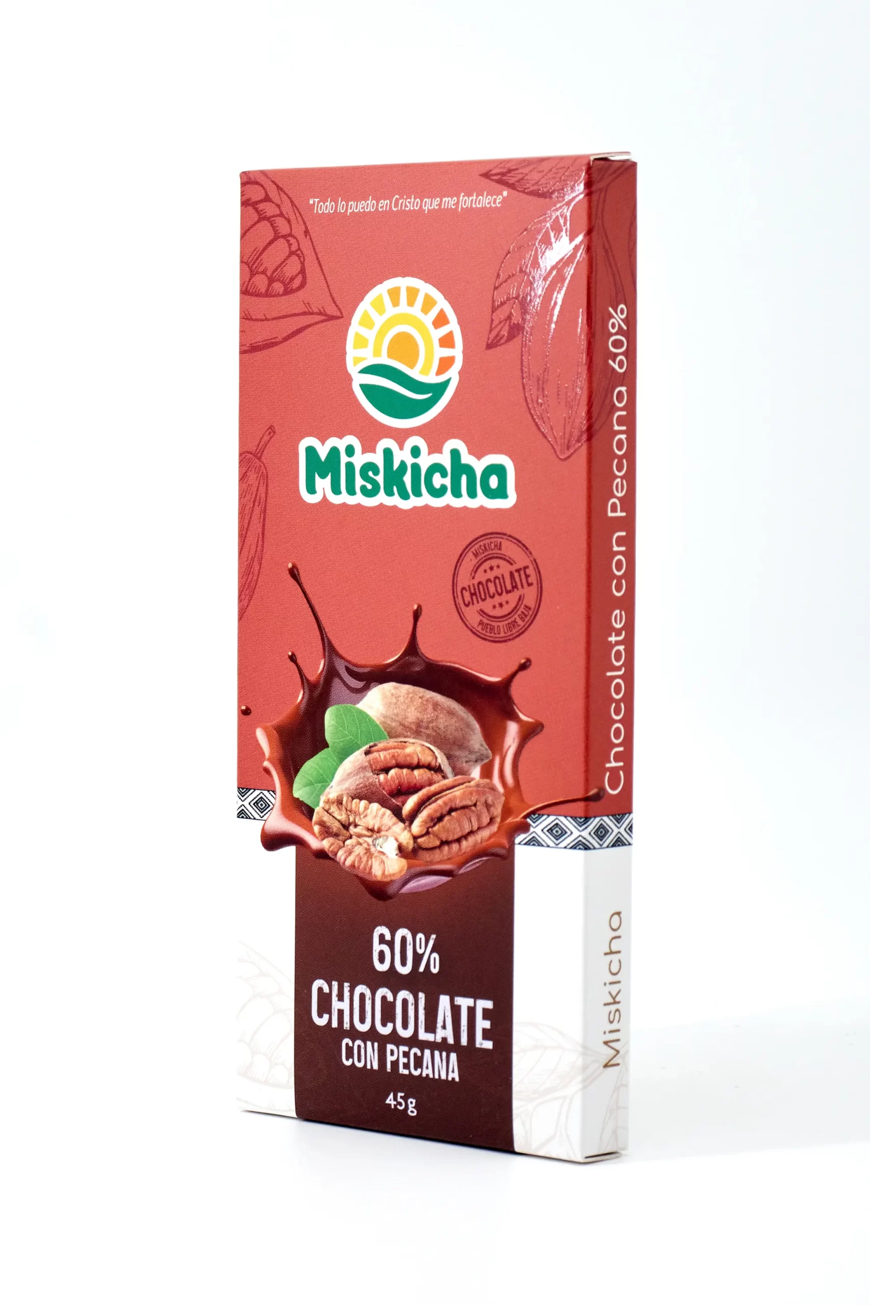 Chocolate con pecana 60% cacao - Imagen 3