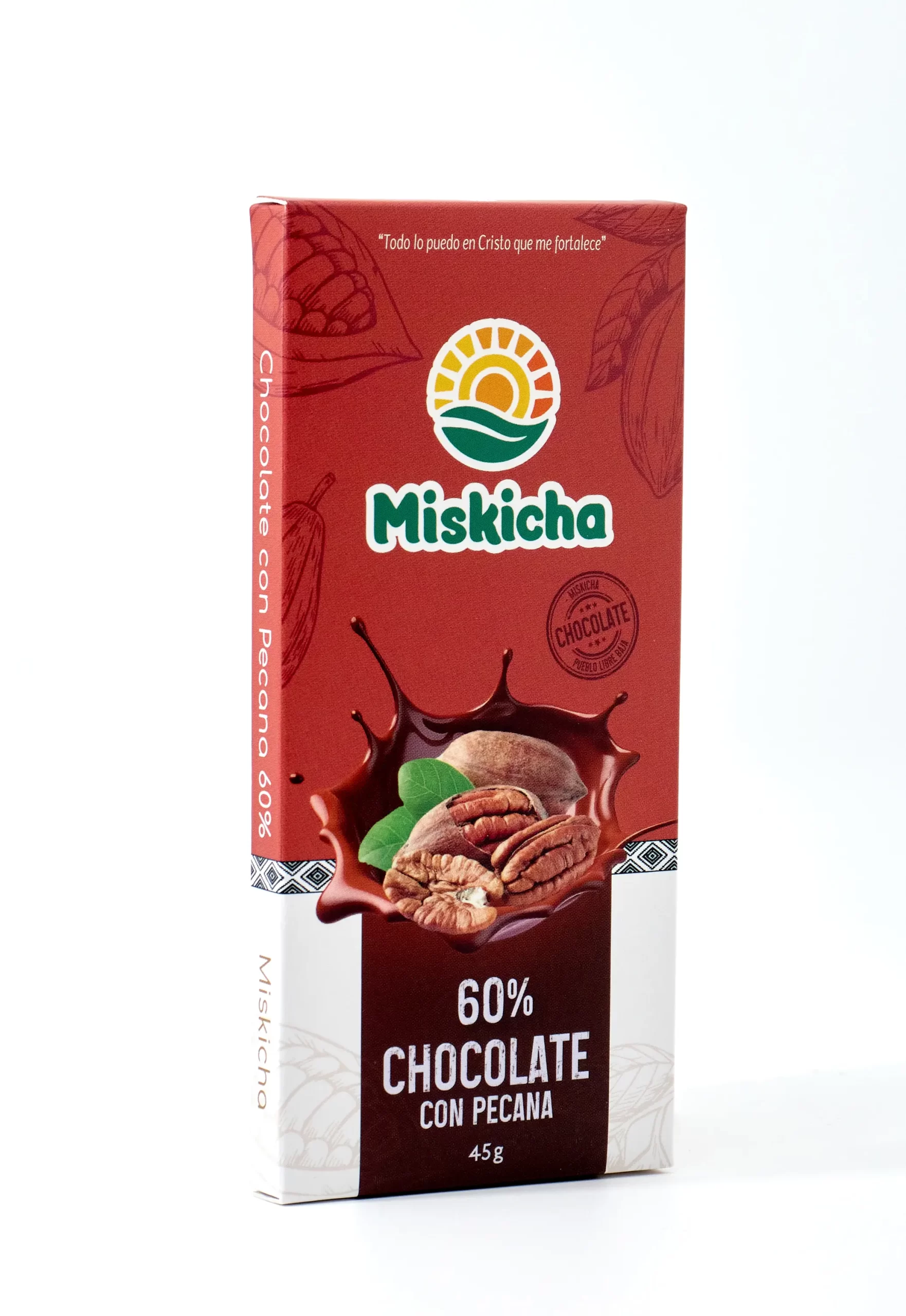 Chocolate con pecana 60% cacao - Imagen 2