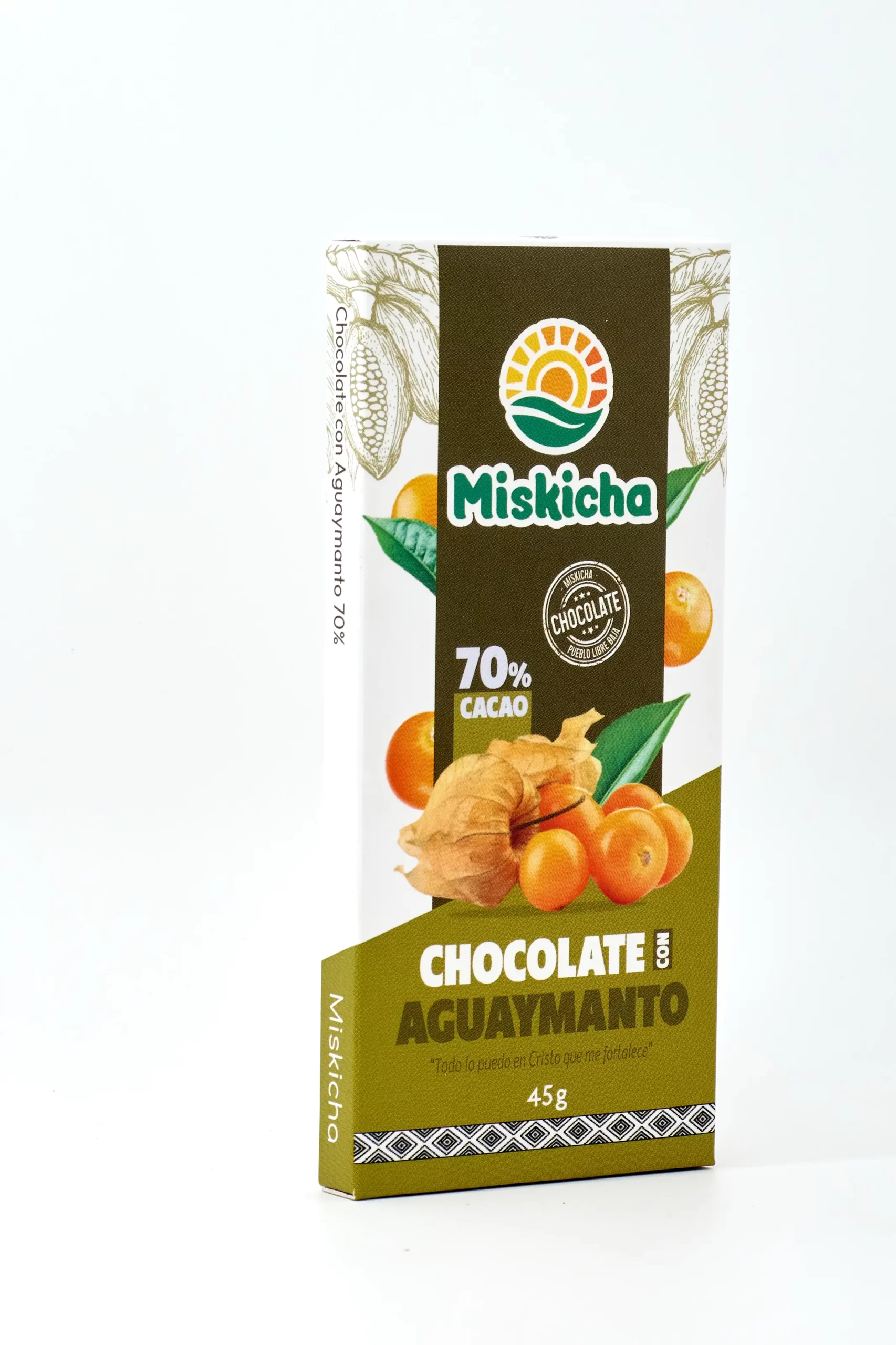 Chocolate con Aguaymanto 70% cacao - Imagen 2
