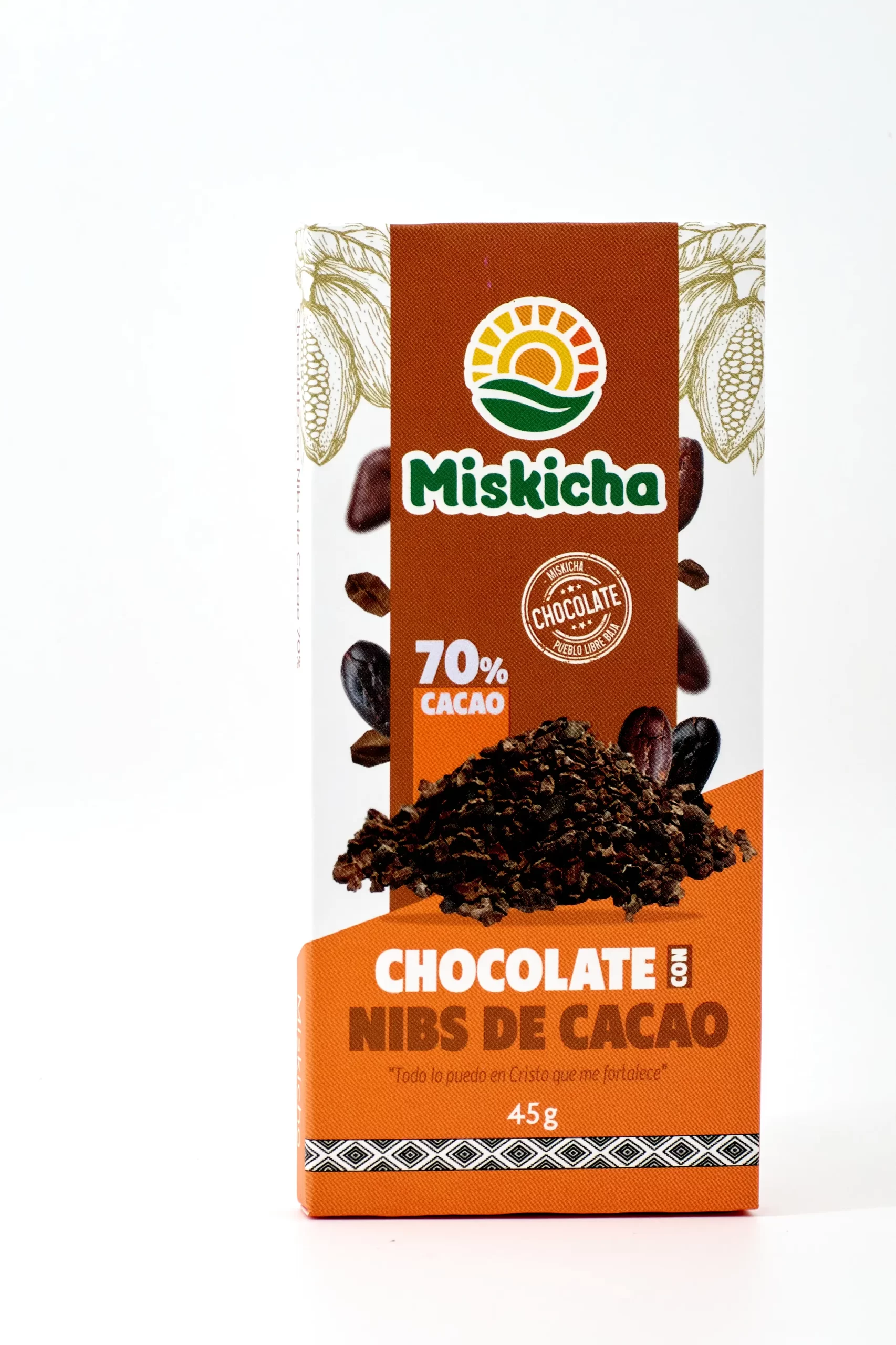Chocolate con nibs de cacao 70% cacao