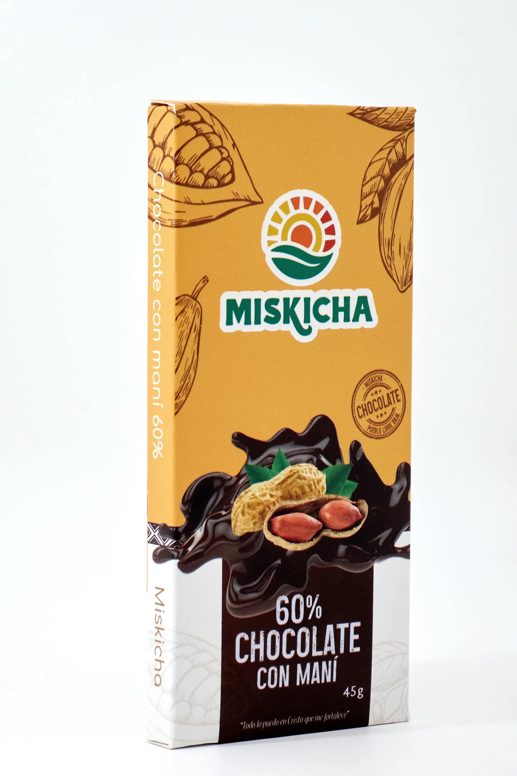 Chocolate con maní 60% cacao - Imagen 2